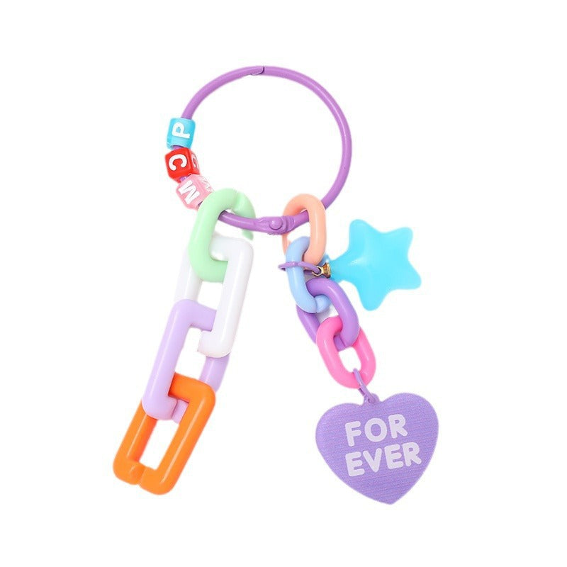Playful keychain with colorful plastic chains Kalsten