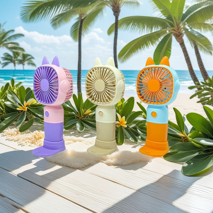 Women Portable Hand Fan with Cat Ears and USB Connection Kalsten