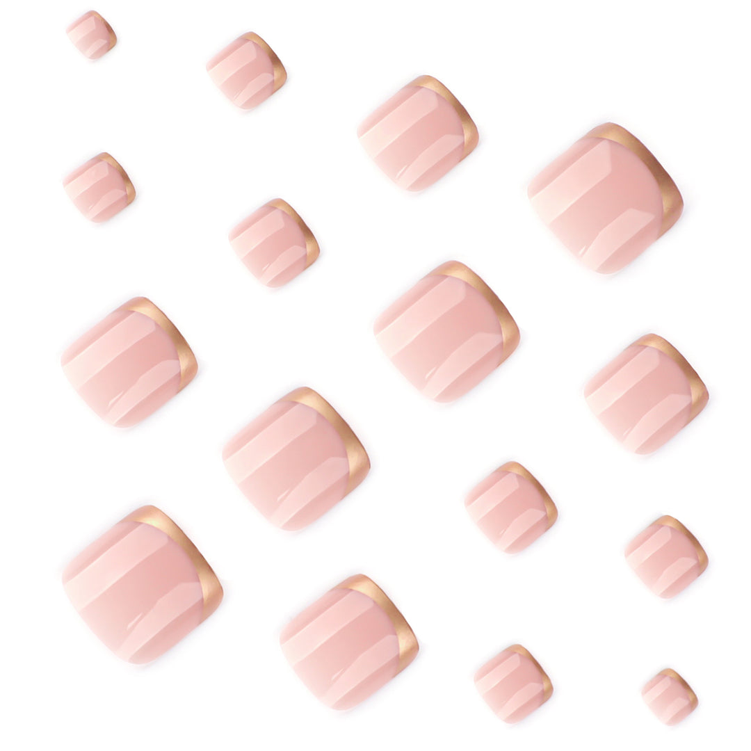 Artful toenail art with golden accents Kalsten