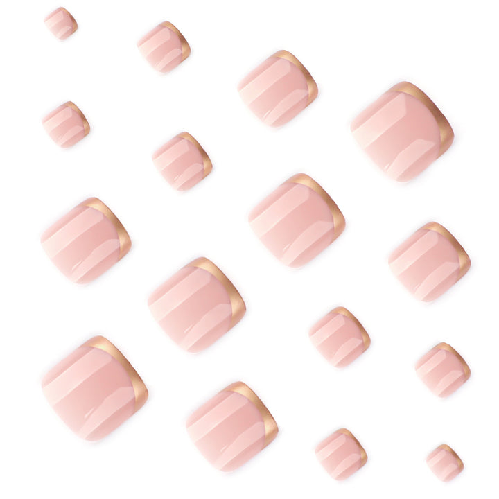 Artful toenail art with golden accents Kalsten