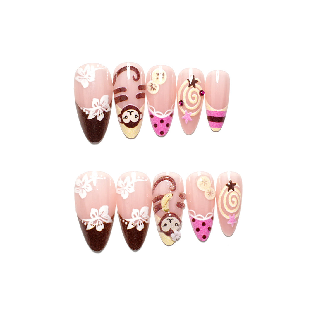 Creative Themed Press-On Nail Art Set
