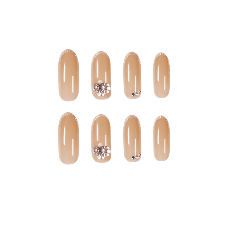 Artful Nail Art with Rhinestone Embellishments Kalsten