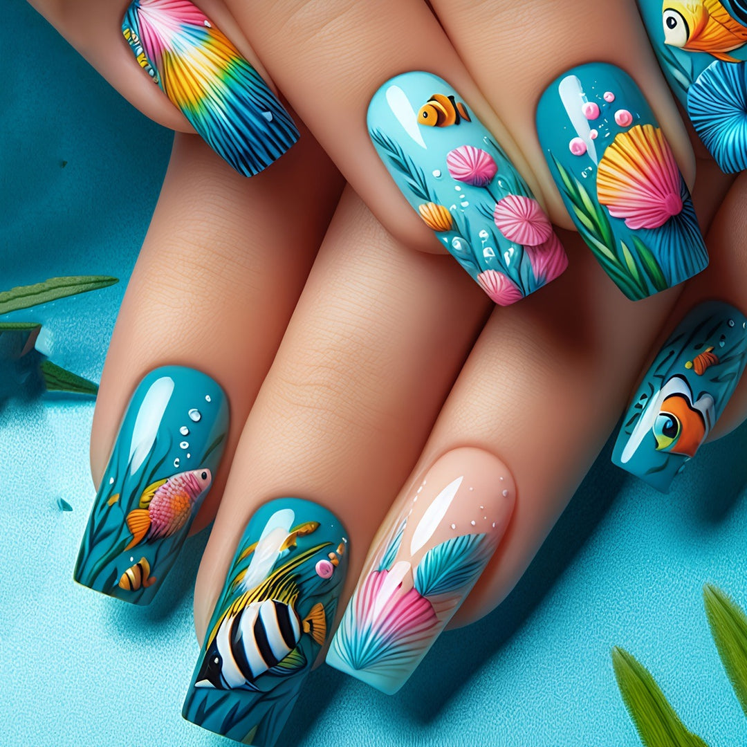 Creative Underwater Nail Design Set Kalsten