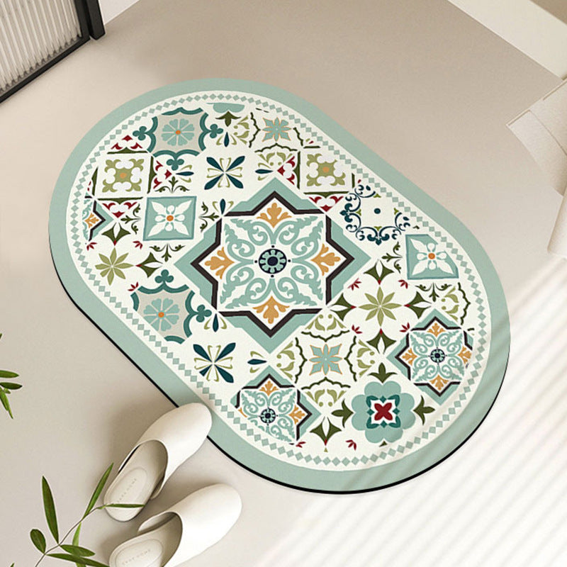 Artistic Floral Accent Mat