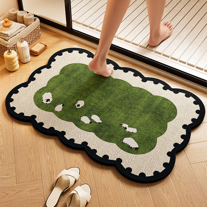 Playful Dog-Themed Bath Rug Kalsten