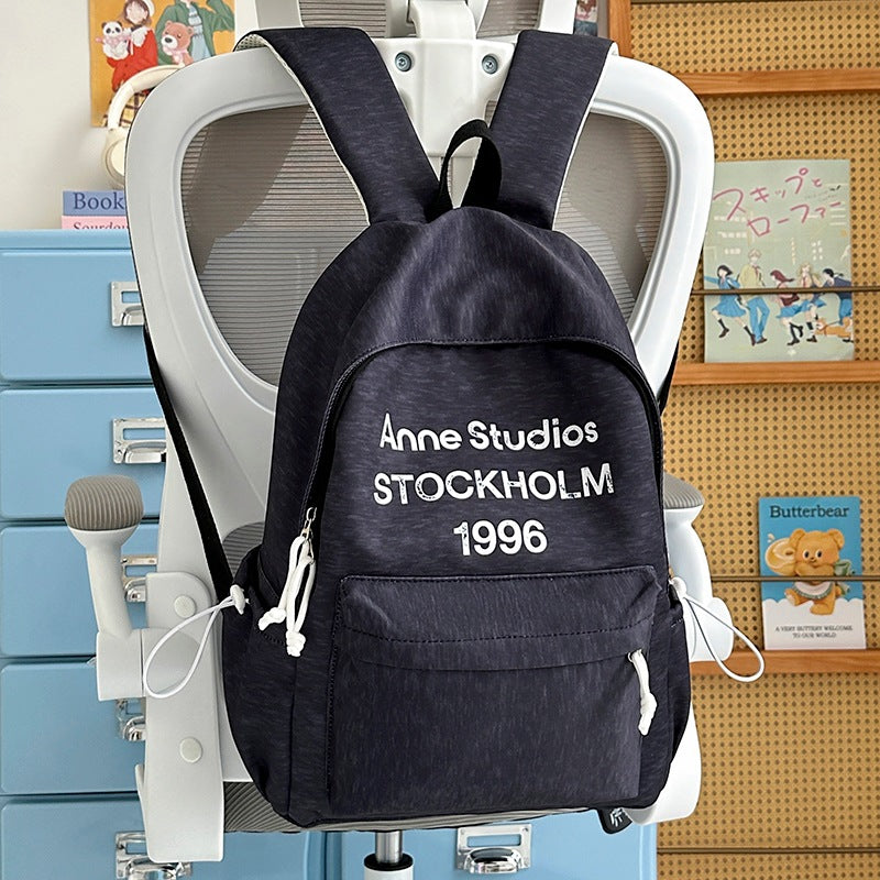 Casual Lightweight Backpack with Cute Plush Charm Kalsten