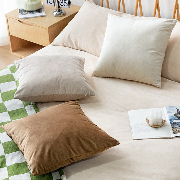 Large decorative cushion with cotton-linen cover and soft inner filling