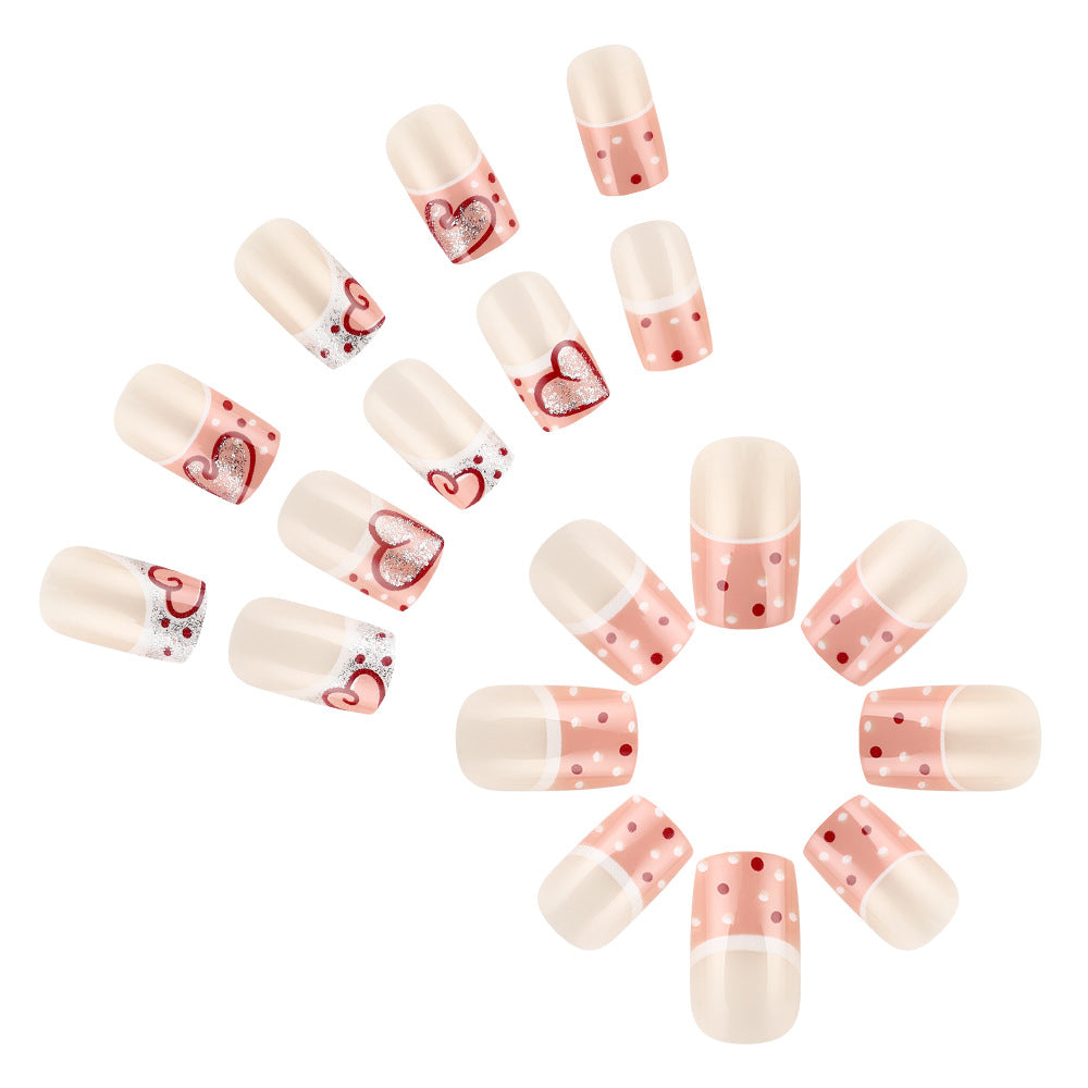 Heart-Inspired Press-On Nail Art Kalsten