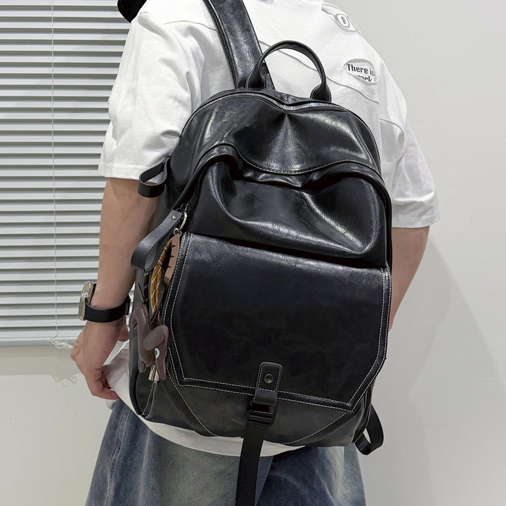 Stylish Multi-Compartment Leather Laptop Backpack Kalsten