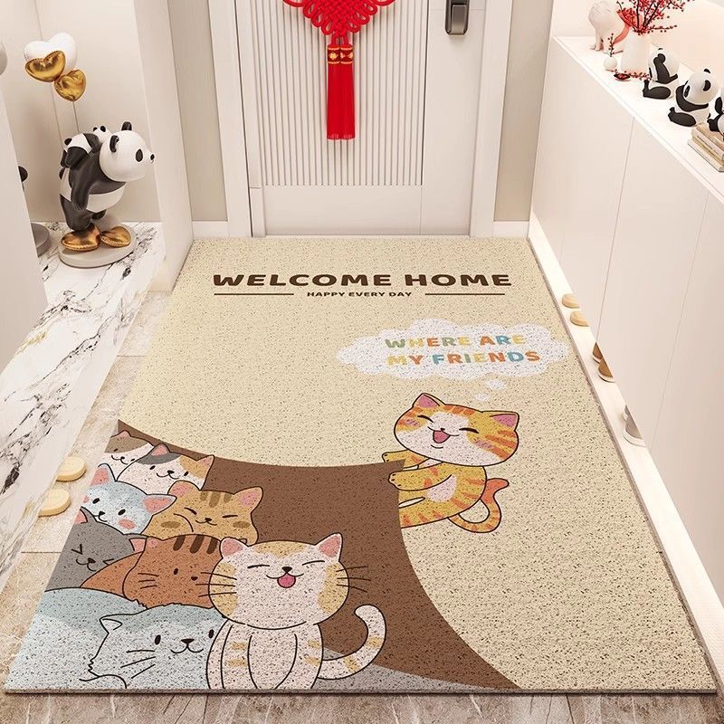 Playful Cat-Themed Area Mat