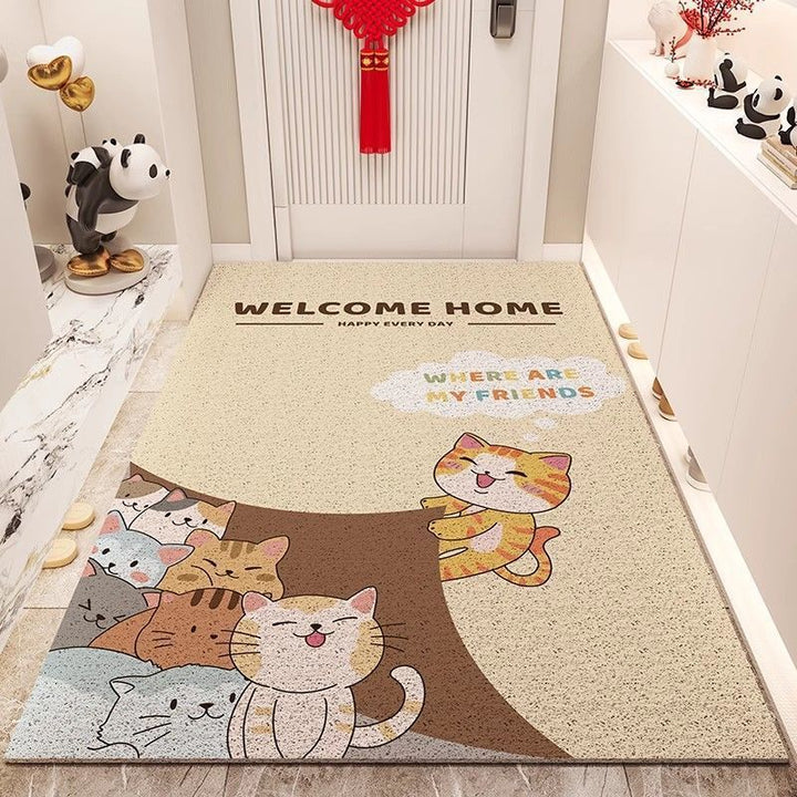 Playful Cat-Themed Area Mat