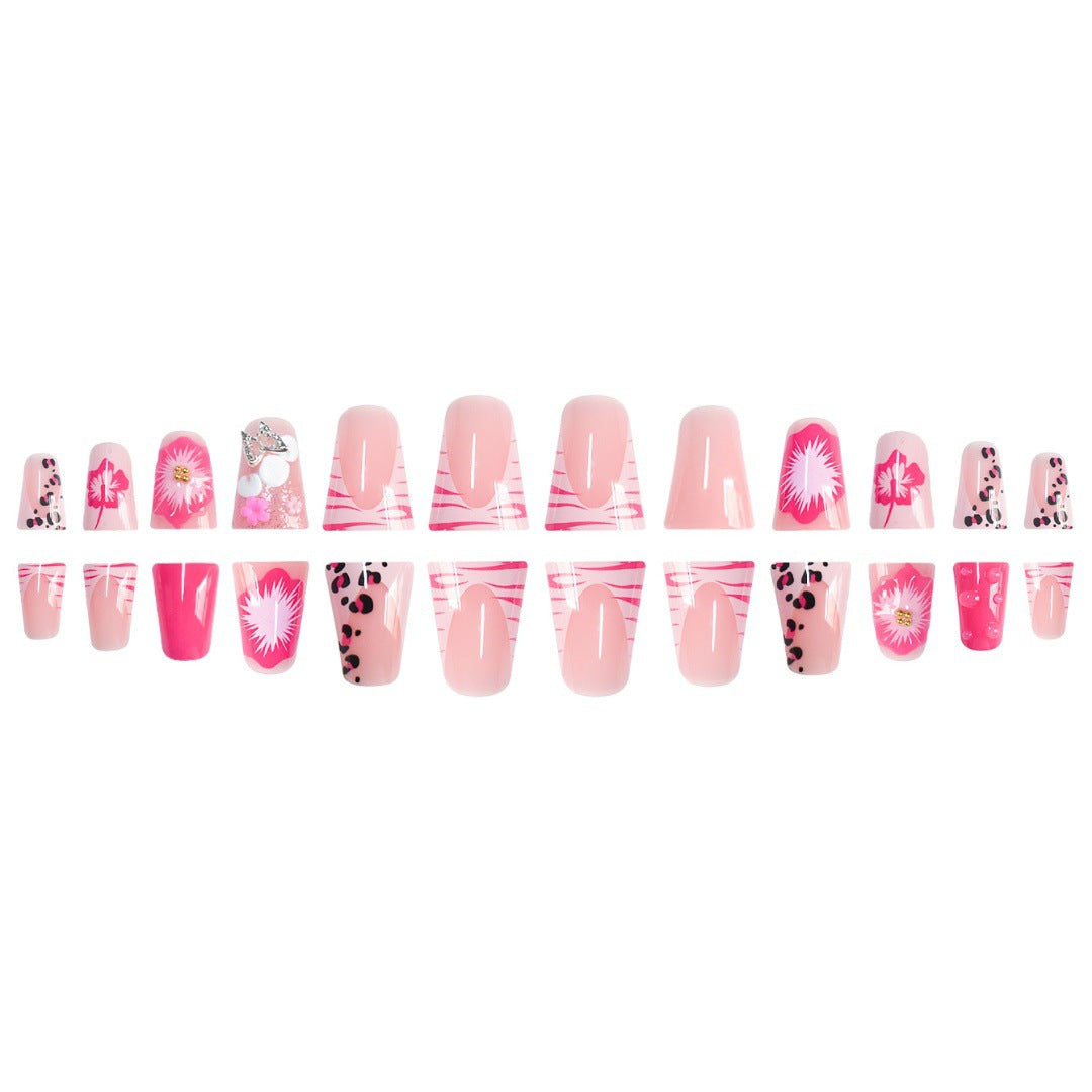Decorative Floral Pattern Press-On Nails Kalsten