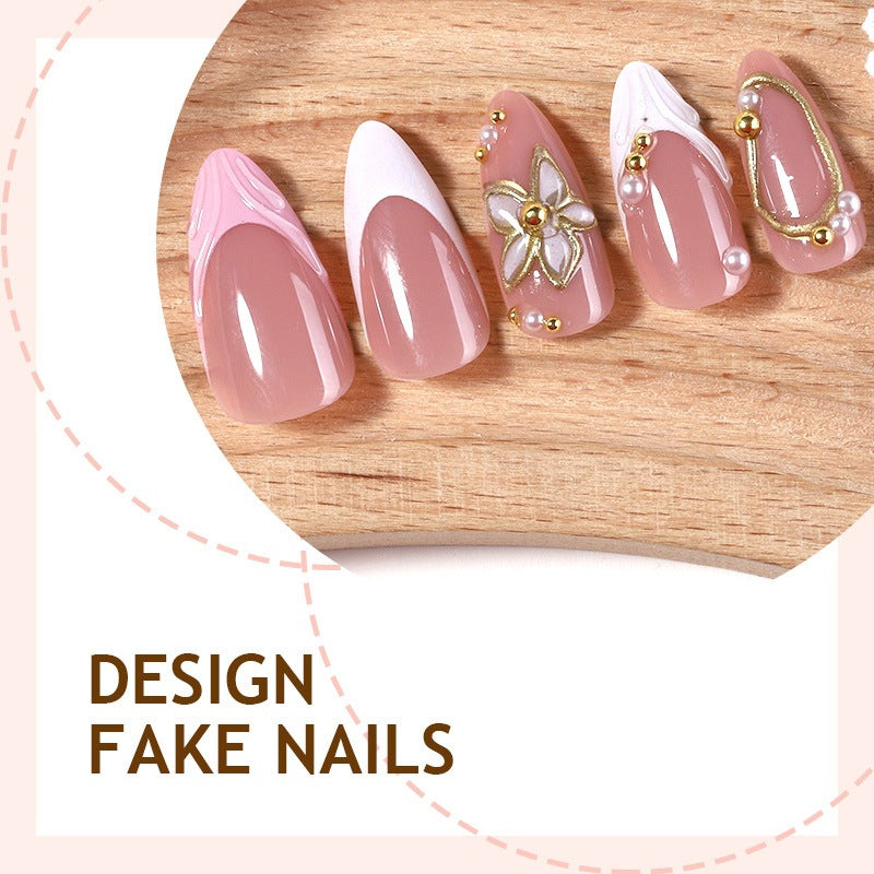 Artificial nail set with romantic accents Kalsten