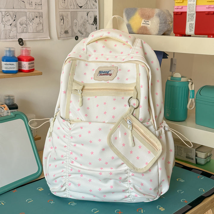 Stylish Multi-Pocket Backpack with Star Accents Kalsten