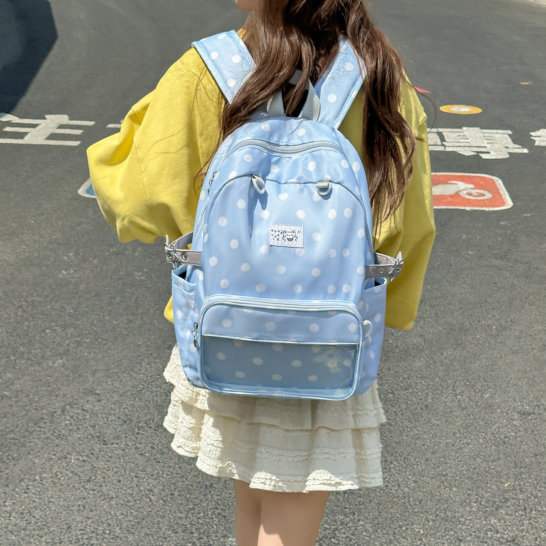 Polka Dot Patterned School Backpack Kalsten