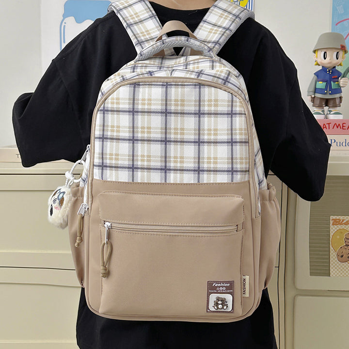 Stylish Plaid Design Backpack Kalsten