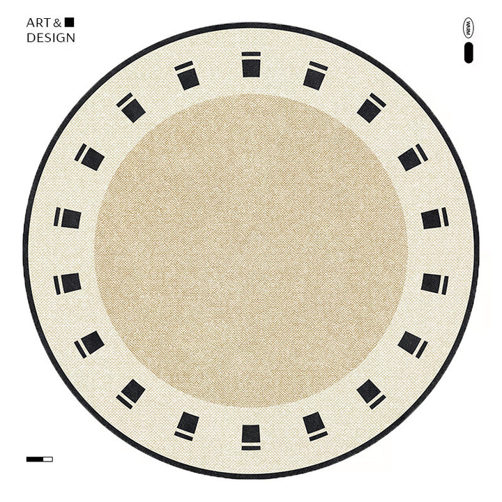 Floral Patterned Round Area Rug