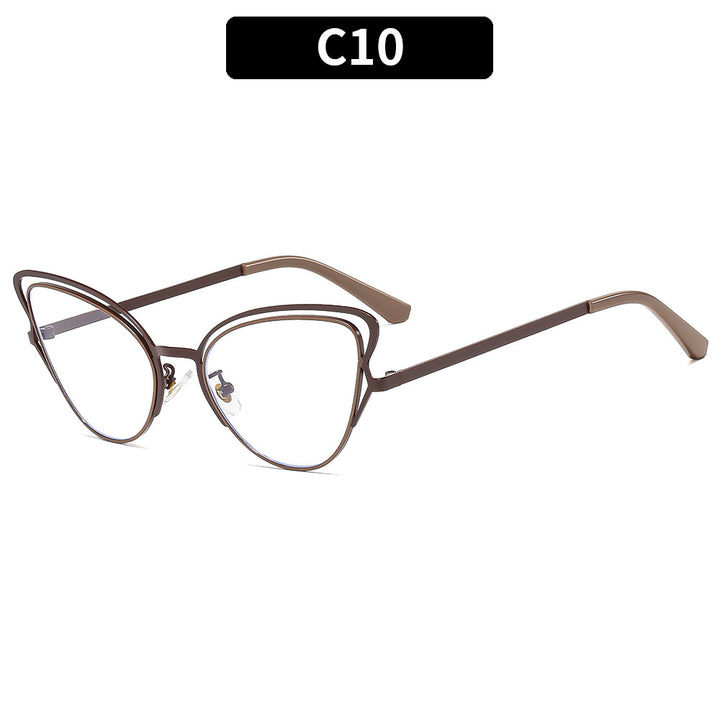 Women's Cat-Eye Sunglasses with Luxurious Metal Frame and High-Quality Gradient Lenses Kalsten