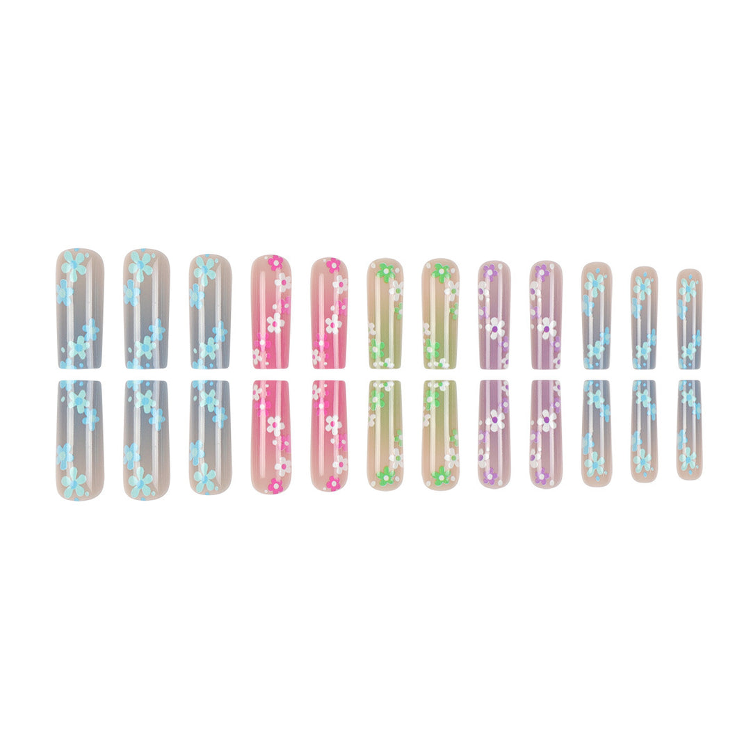 Artistic Ombre Floral Press-On Nails Kalsten