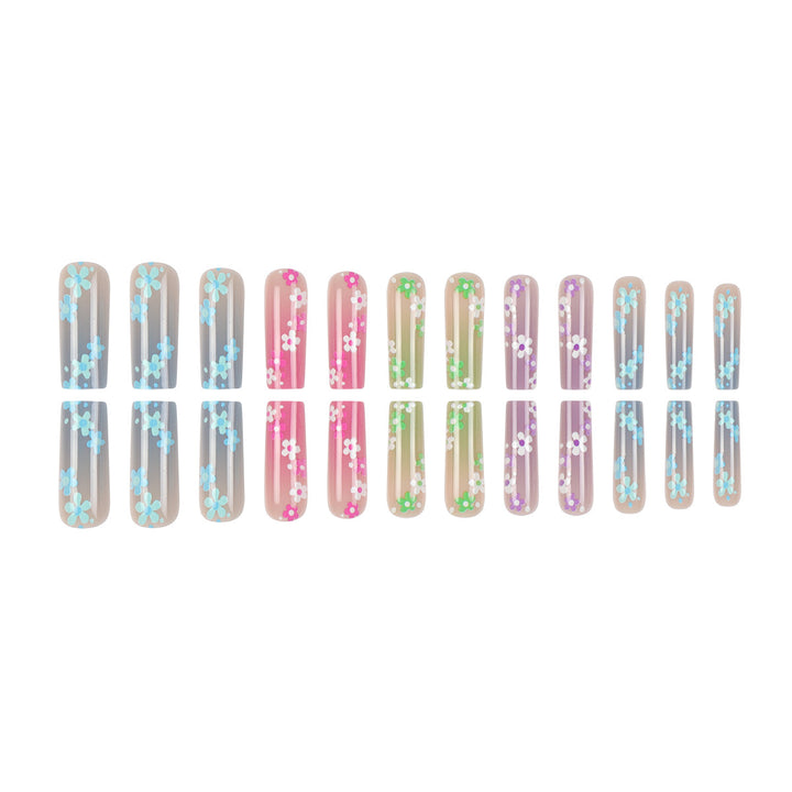Artistic Ombre Floral Press-On Nails Kalsten
