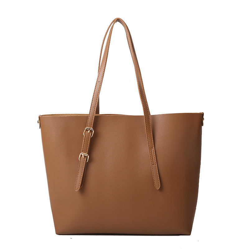 Elegant Structured Tote Bag with Removable Pouch