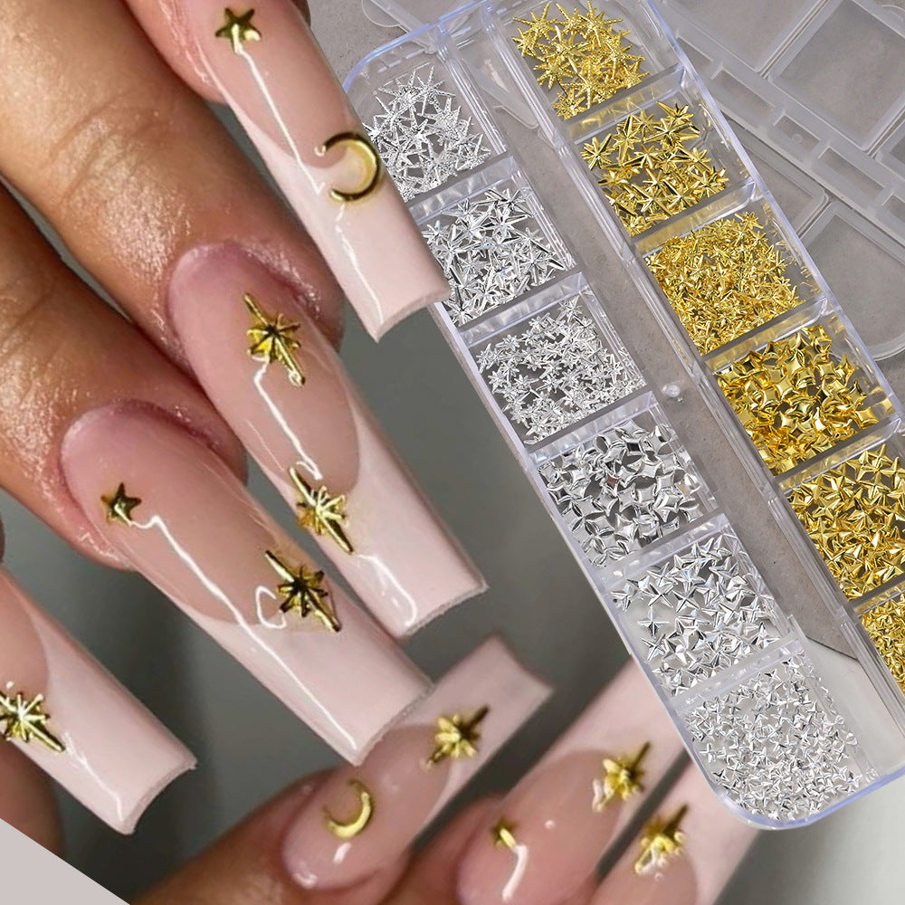 Premium Nail Art Star and Moon Charms