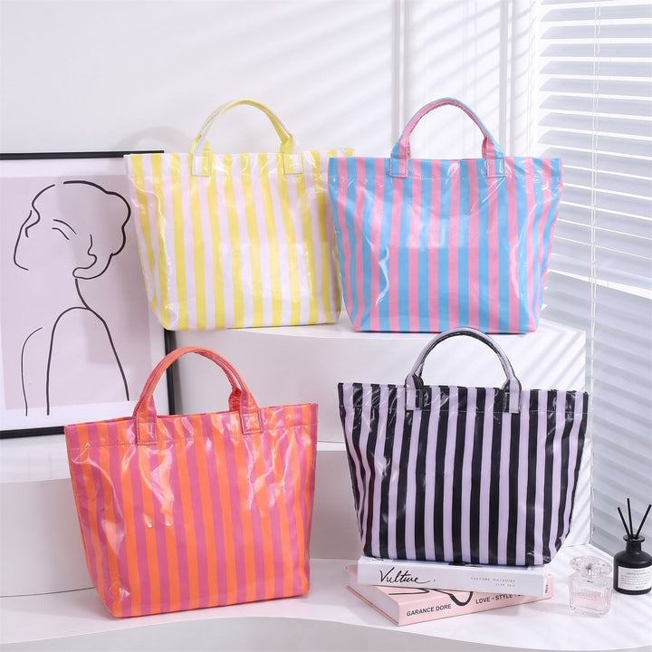 Large Stylish Striped Tote Bag Kalsten