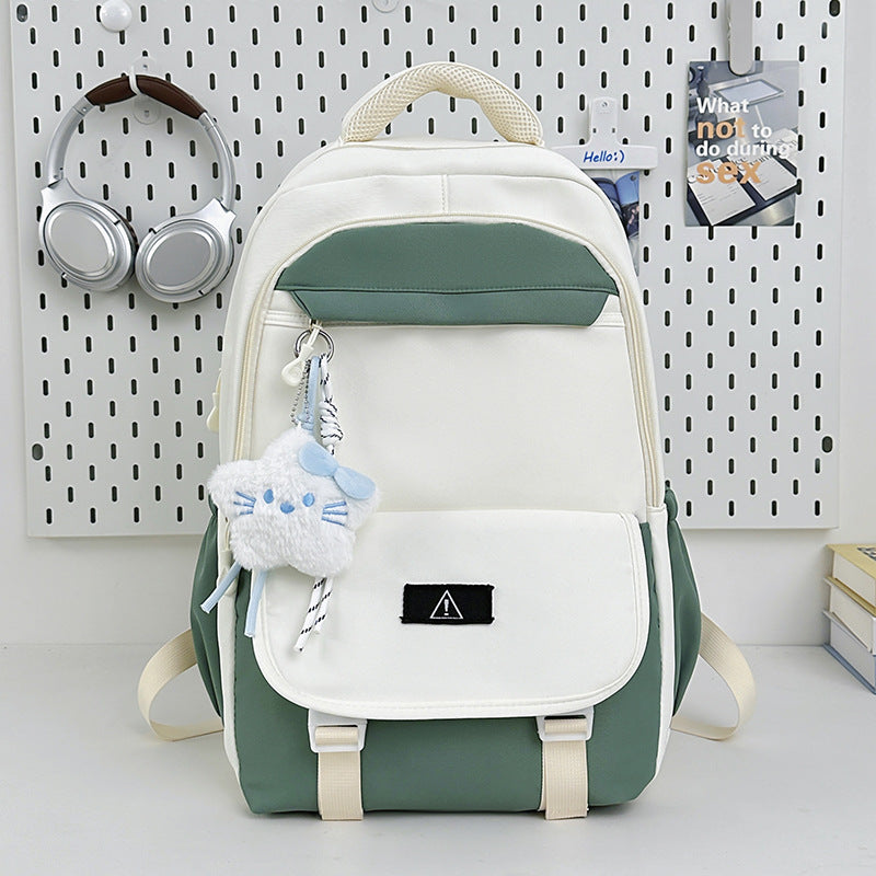 Stylish Multi-Functional Backpack with Plush Keychain Kalsten