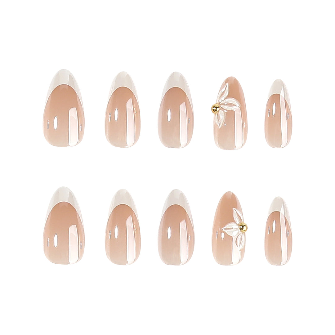 Artful stiletto nails with elegant floral design Kalsten