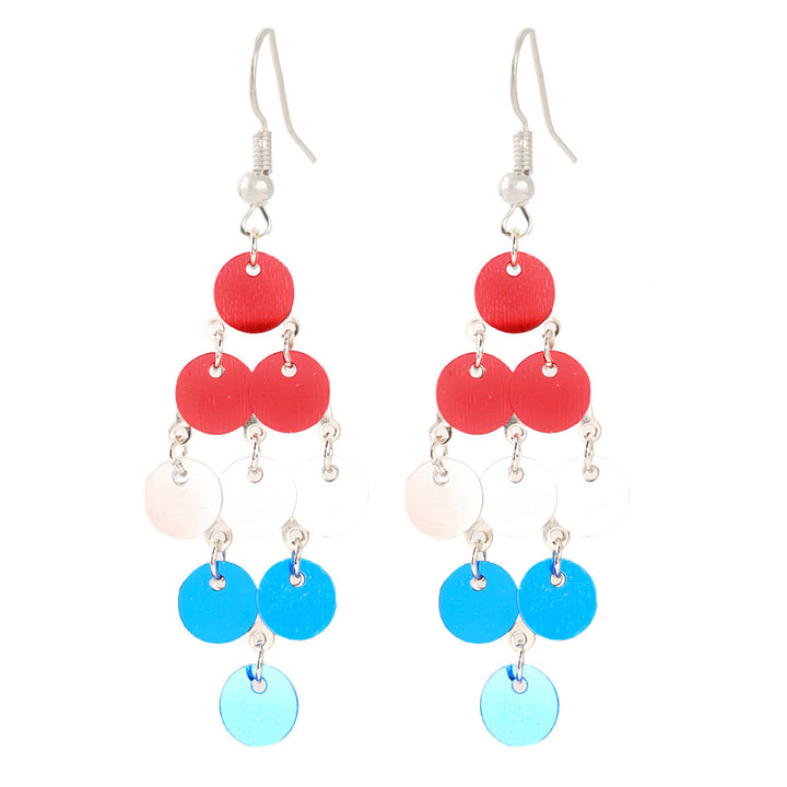 Women nan enamel horseshoe earrings with star motif and fishhook closure Kalsten