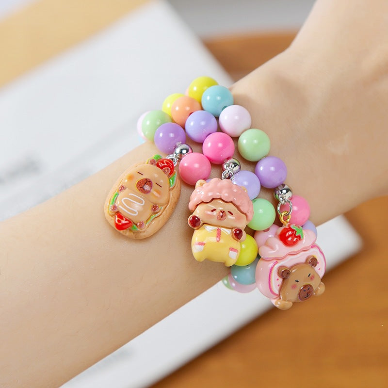 Colorful children's bracelet with crafted pendant Kalsten