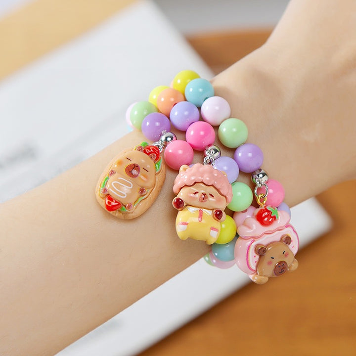 Colorful children's bracelet with crafted pendant Kalsten