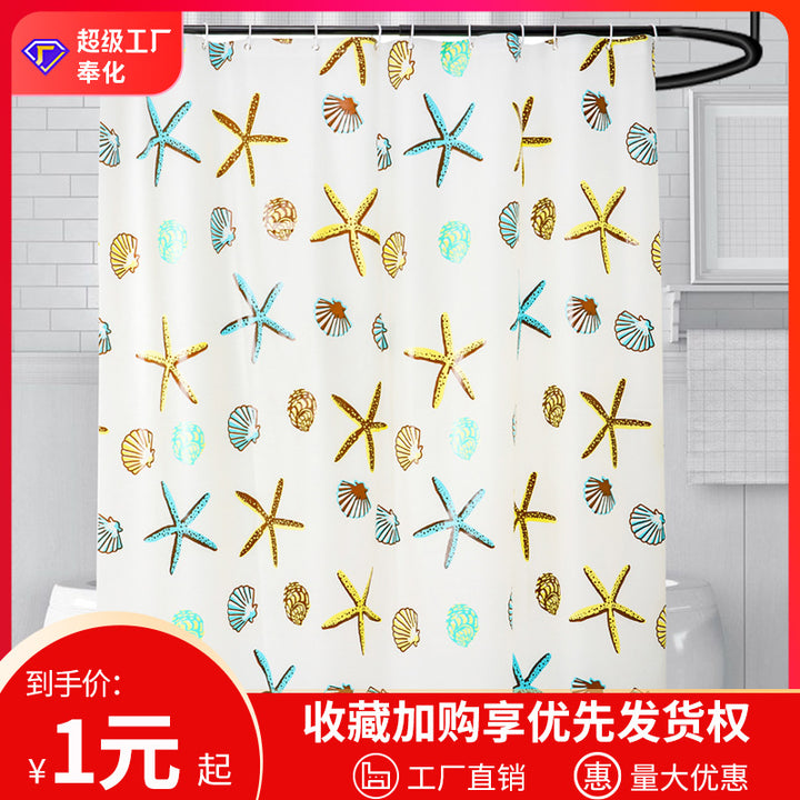 Coastal-Themed Shower Curtain Kalsten