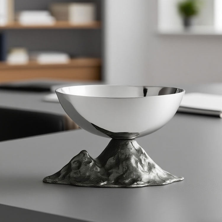 Mountain-Inspired Decorative Serving Bowl