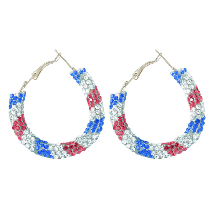 Women nan enamel horseshoe earrings with star motif and fishhook closure Kalsten