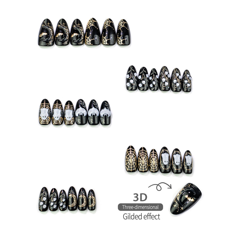 Halloween-Themed Decorative Press-On Nail Set 1790738553