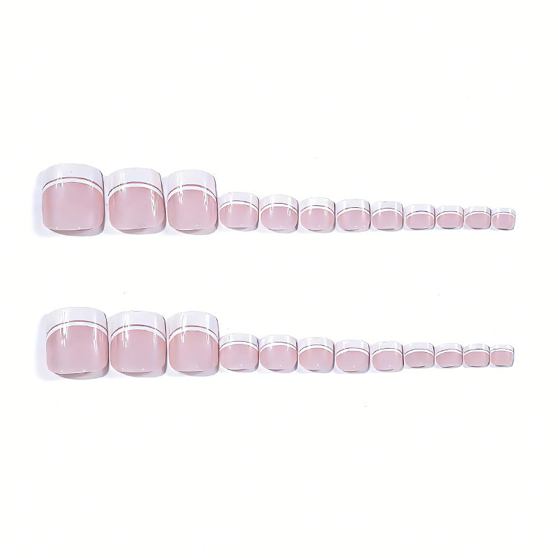 French Tip Pedicure Nail Art Kalsten