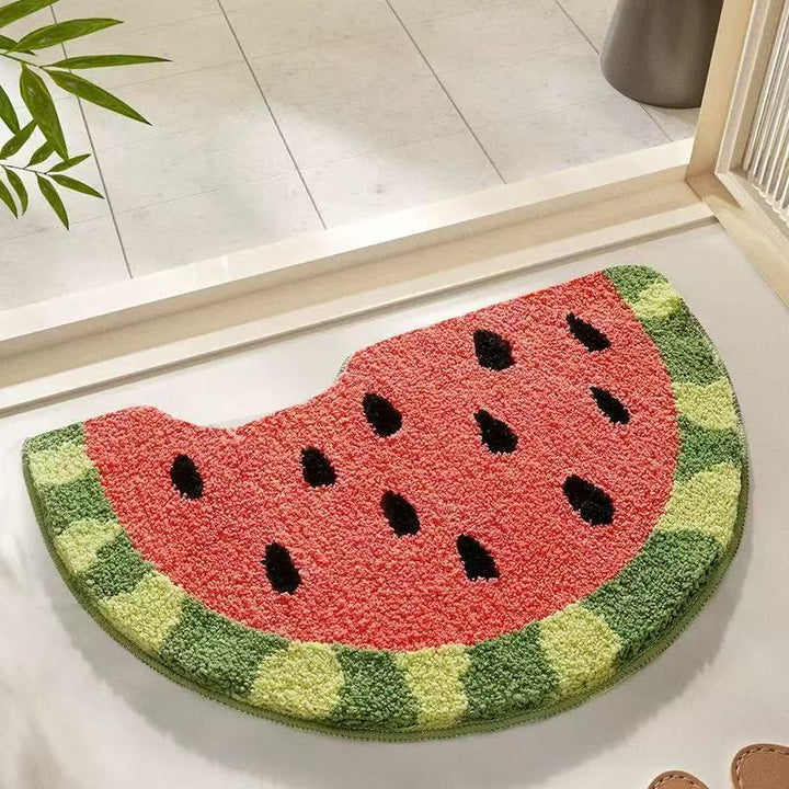Avocado-Shaped Indoor Bath Mat for Bathroom