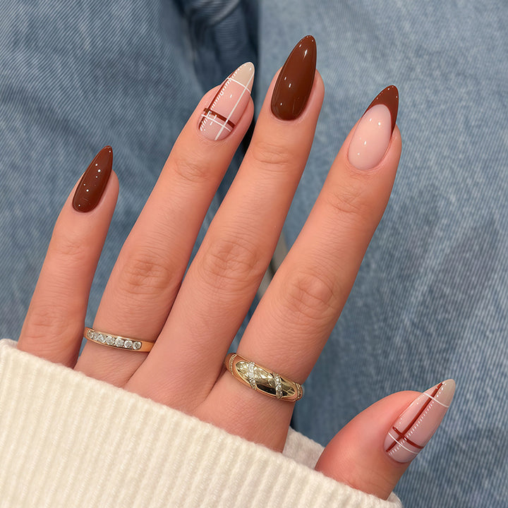 Acrylic Nail Set with Colorful Designs Kalsten