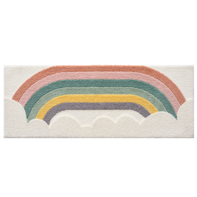Textured Rainbow Bath Rug Kalsten