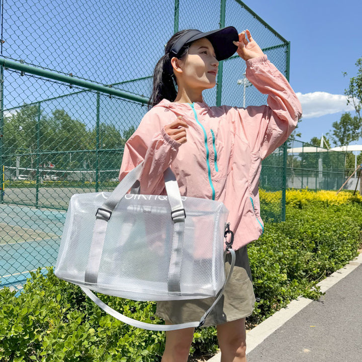 Transparent Mesh Sports Duffel Bag Kalsten