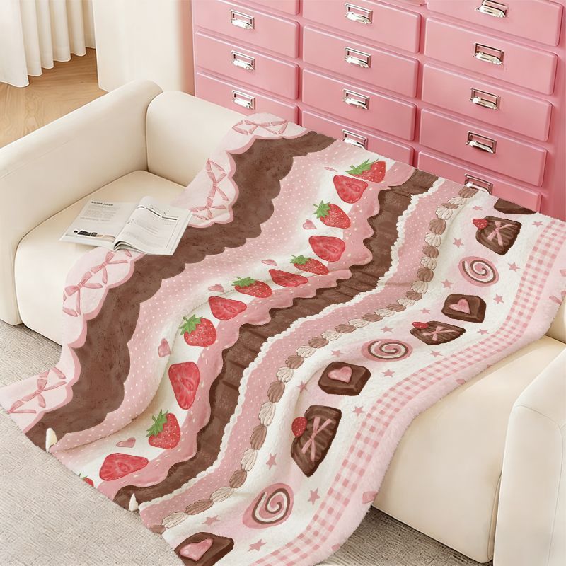 Soft Plush Floral Pattern Throw Blanket