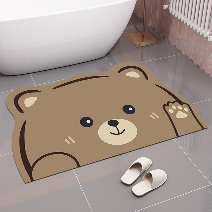 Cute Dog-Themed Bath Mat