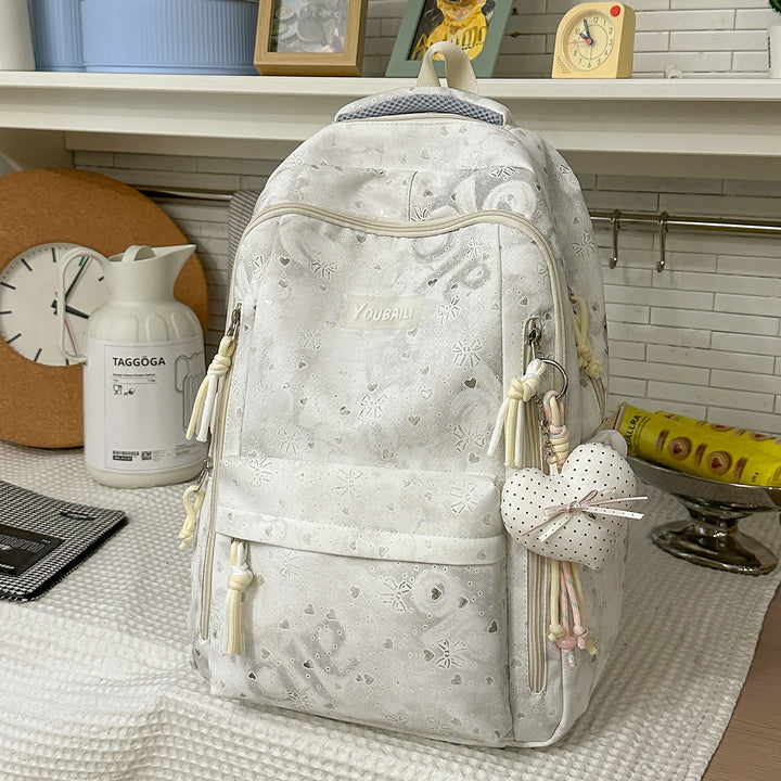 Stylish Floral-Embossed Backpack Kalsten