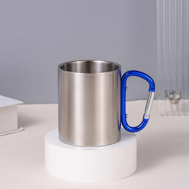 Women's Stainless Steel Coffee Mug with Carabiner Handle Kalsten