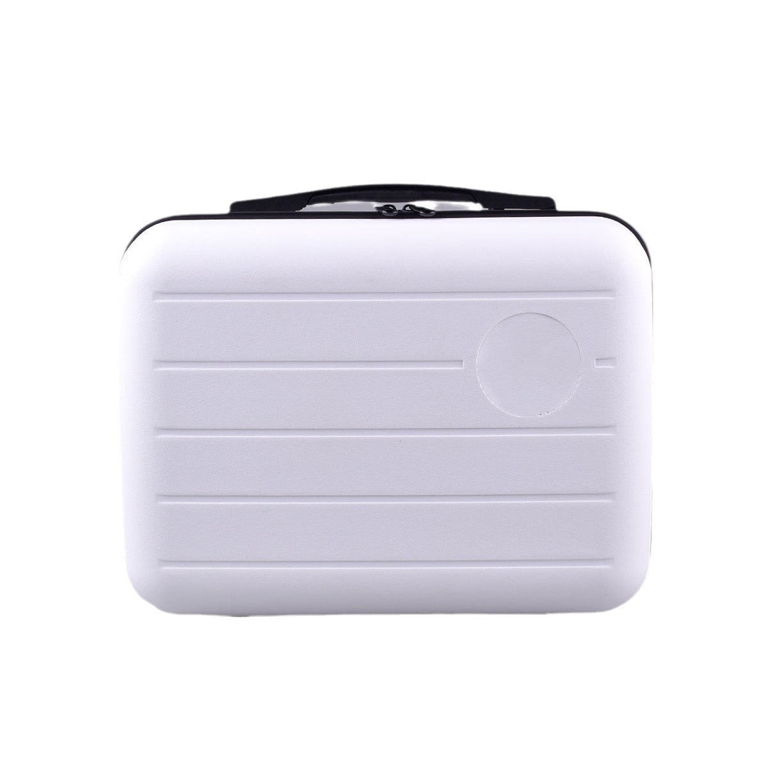 compact hardshell travel carry case with top handle and reinforced ridged shell Kalsten