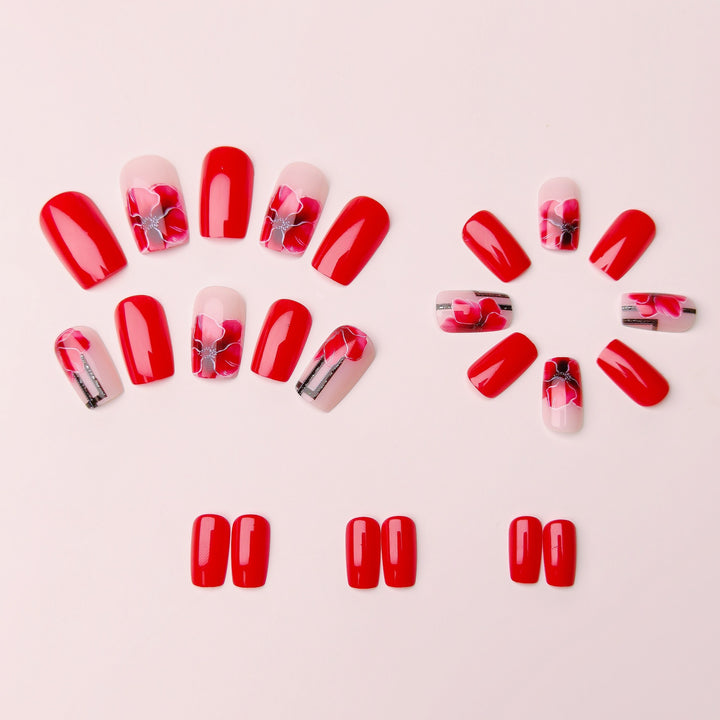 Floral Acrylic Nail Art Kalsten
