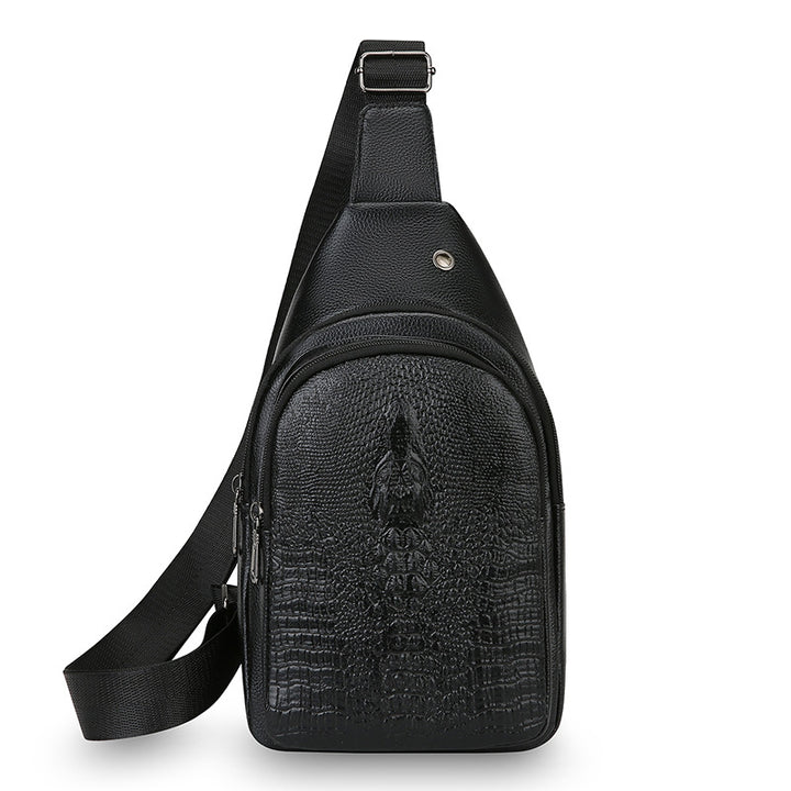 Stylish Crocodile Texture Sling Bag