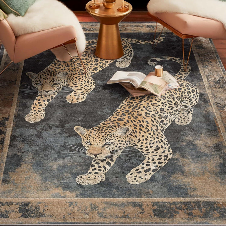Artistic Tiger Print Area Rug Kalsten