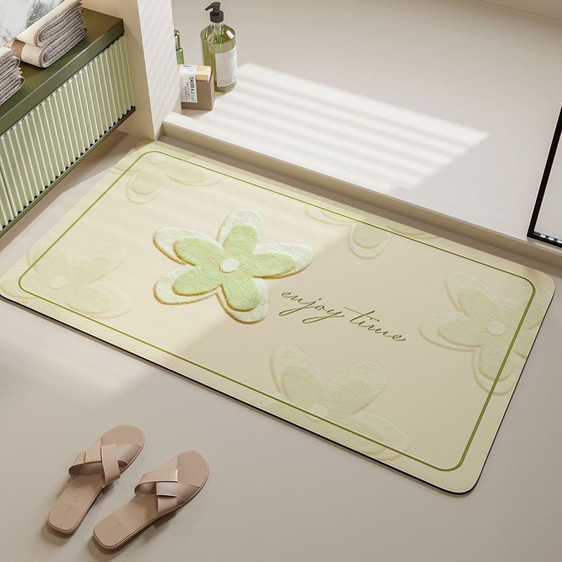 Soft Floral Bath Mat Kalsten